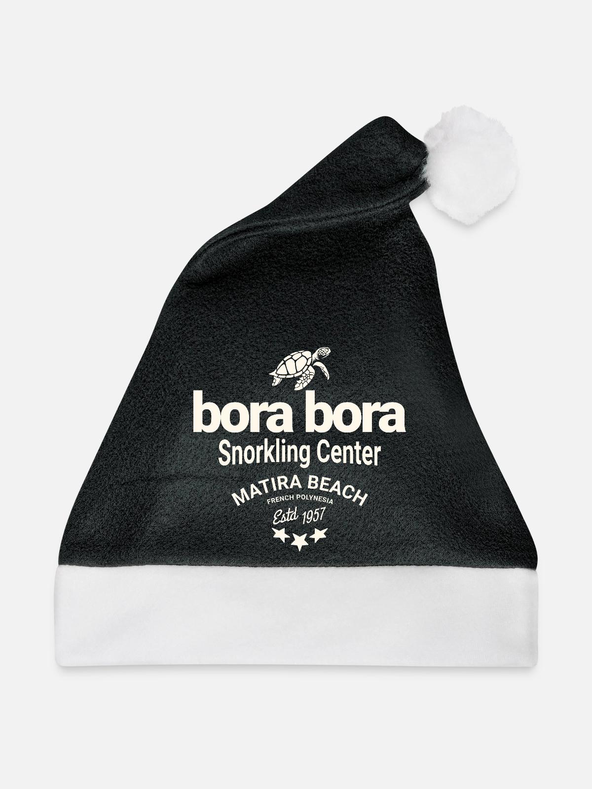 Bora Bora Tauchen - Weihnachtsmütze - Schwarz/Weiß - Vorne