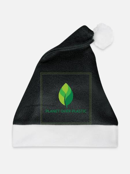 Planet Over Plastic - Weihnachtsmütze - Schwarz/Weiß