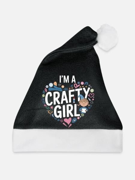 Crafty Girl Heart Workshop - Weihnachtsmütze - Schwarz/Weiß - Vorne