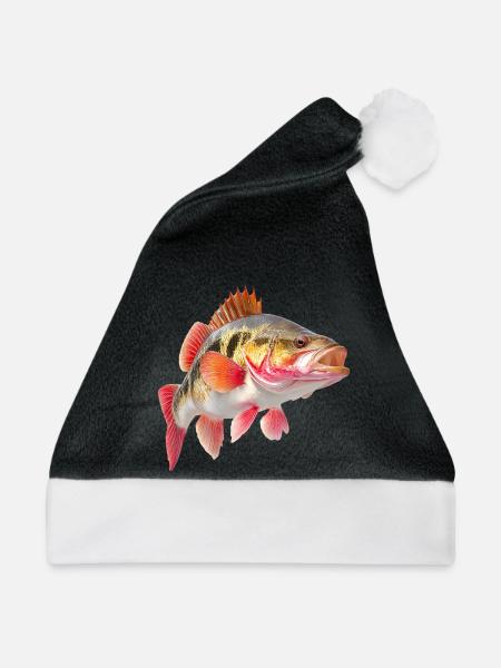 Leuchtender Barsch Farbexplosion - Weihnachtsmütze - Schwarz/Weiß