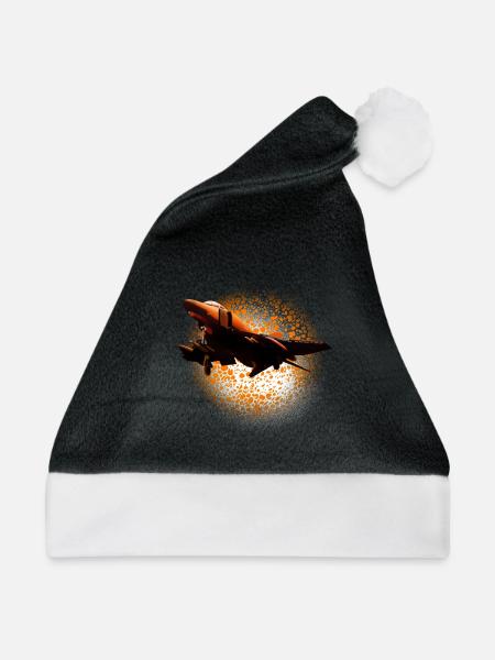 F-4 Phantom - Weihnachtsmütze - Schwarz/Weiß - Vorne