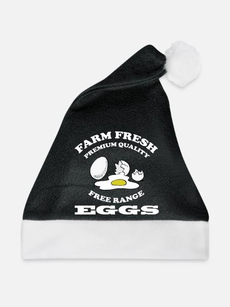 EGGS - Weihnachtsmütze - Schwarz/Weiß - Vorne