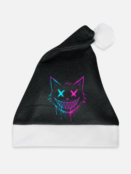 Katzen-Splash - Weihnachtsmütze - Schwarz/Weiß