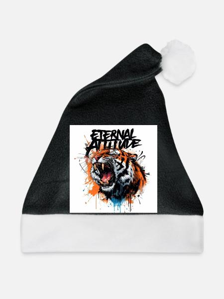 Ewige Tiger-Pose - Weihnachtsmütze - Schwarz/Weiß