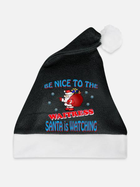 SANTA WAITRESS - Weihnachtsmütze - Schwarz/Weiß