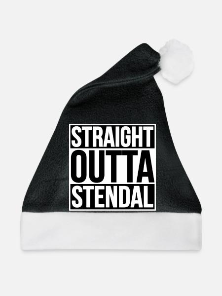 Straight Outta Stendal - Weihnachtsmütze - Schwarz/Weiß