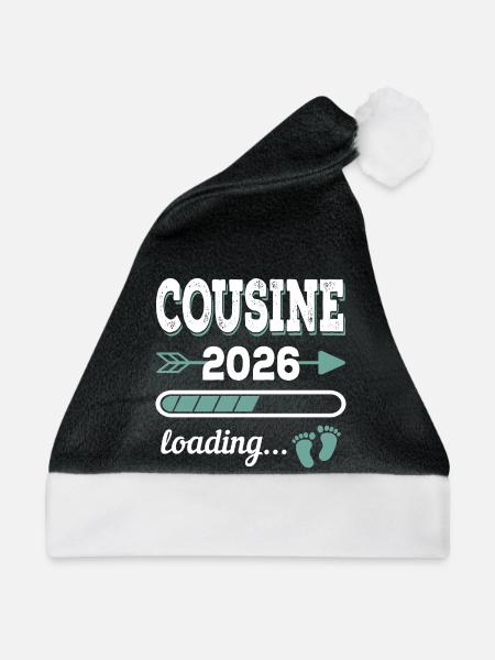 Cousine 2026 Loading Große Cousine - Weihnachtsmütze - Schwarz/Weiß