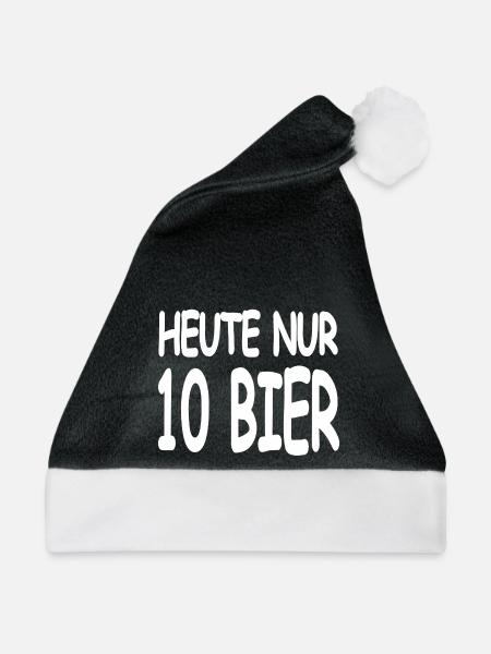 Bier - Weihnachtsmütze - Schwarz/Weiß