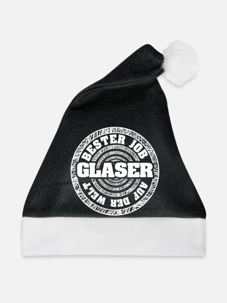 Glaser - Weihnachtsmütze - Schwarz/Weiß - Vorne