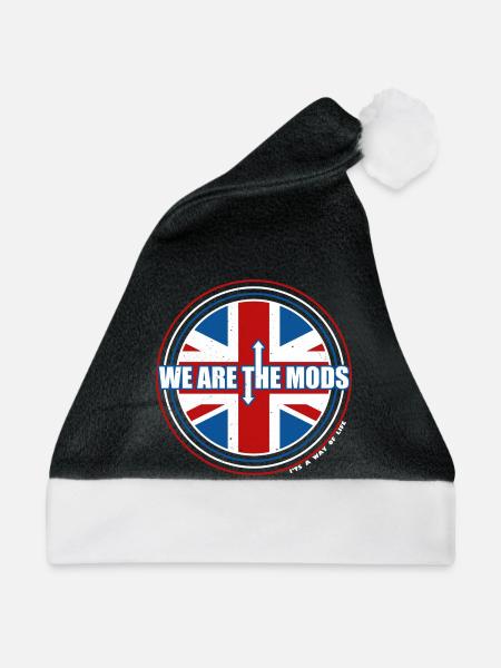 Wir sind die Mods Union Jack - Weihnachtsmütze - Schwarz/Weiß - Vorne