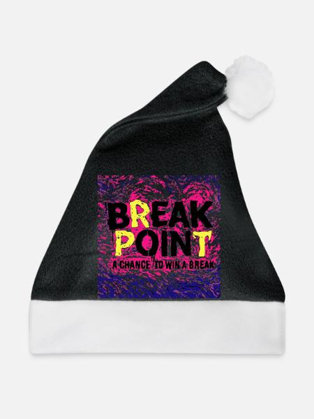 Tennis Break Point Gewinner Design - Weihnachtsmütze - Schwarz/Weiß