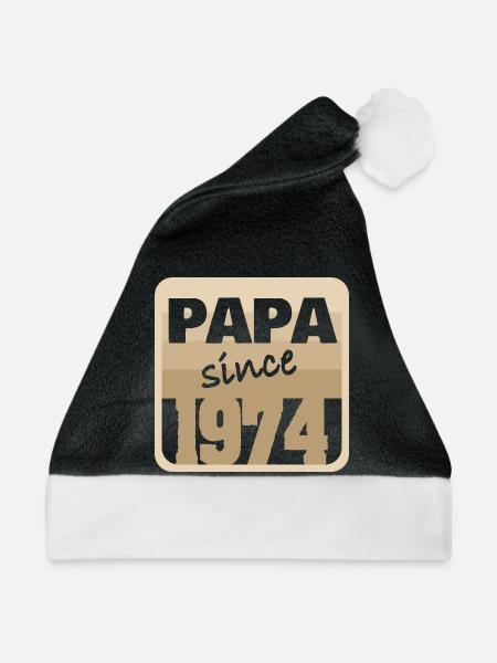 Vater 1974 - Weihnachtsmütze - Schwarz/Weiß
