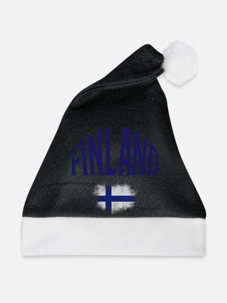 Finland - Weihnachtsmütze - Schwarz/Weiß