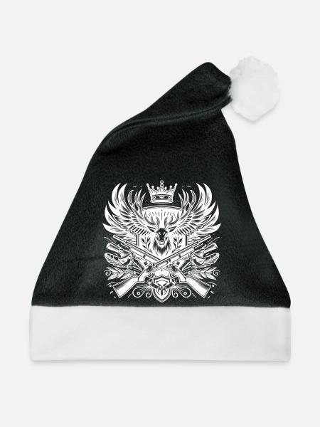 Jagdsport Logo - Weihnachtsmütze - Schwarz/Weiß