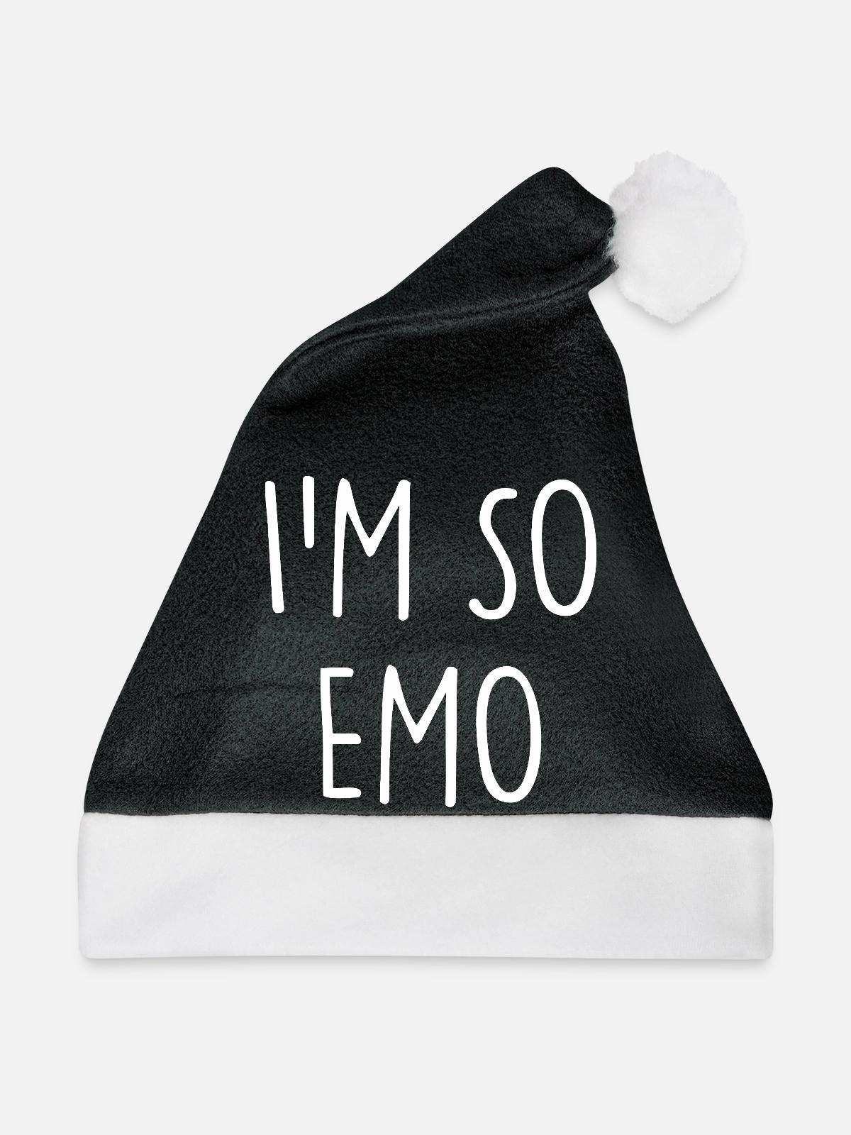  Emo - Weihnachtsmütze - Schwarz/Weiß - Vorne