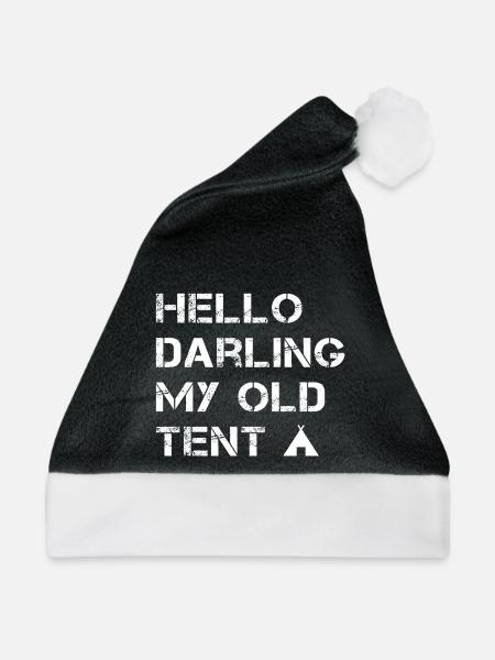 Hello Darling My Old Tent - Weihnachtsmütze - Schwarz/Weiß