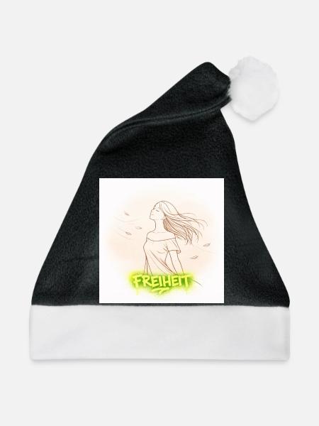 Freiheit im Wind - Weihnachtsmütze - Schwarz/Weiß - Vorne