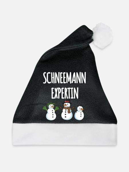 Schneemann Expertin - Weihnachtsmütze - Schwarz/Weiß
