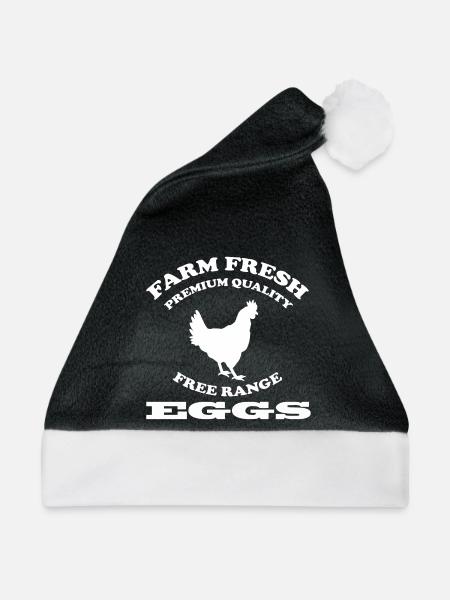 EGGS - Weihnachtsmütze - Schwarz/Weiß - Vorne