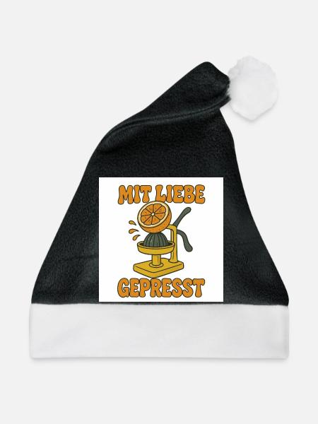 Mit_Liebe_gepr - Weihnachtsmütze - Schwarz/Weiß