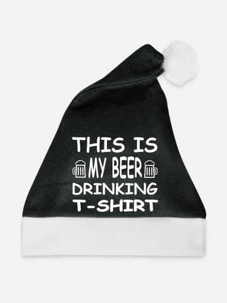 Bier - Weihnachtsmütze - Schwarz/Weiß