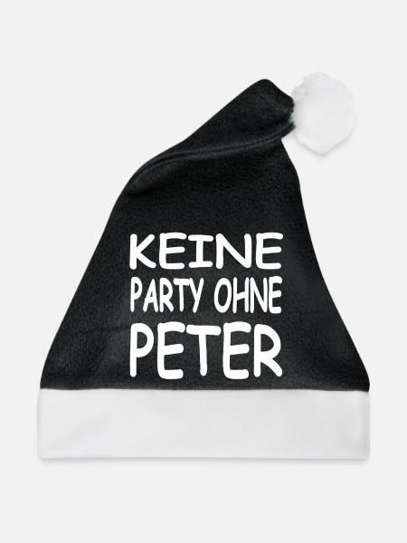 Peter - Weihnachtsmütze - Schwarz/Weiß - Vorne
