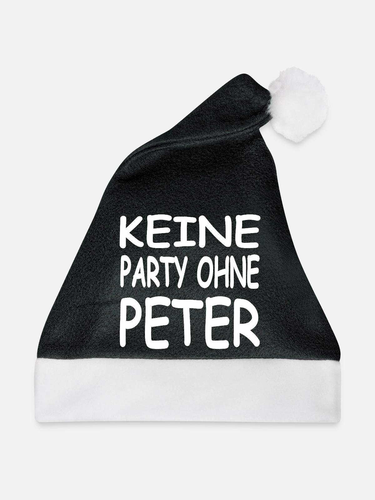 Peter - Weihnachtsmütze - Schwarz/Weiß - Vorne