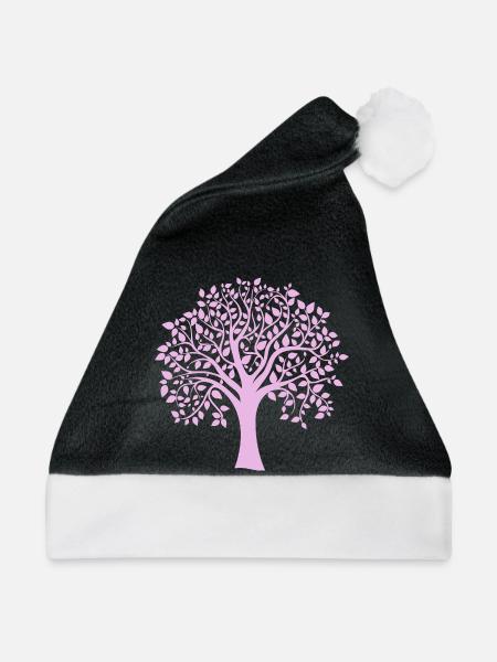 Icon Lila-Jumbo-Baum-Print-Silhouette - Weihnachtsmütze - Schwarz/Weiß