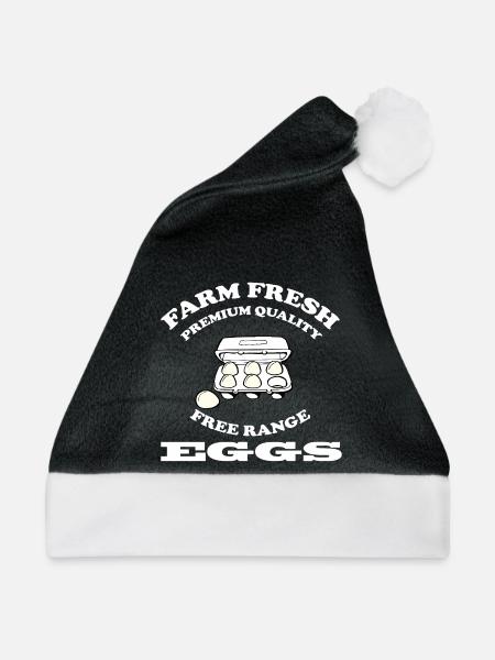EGGS - Weihnachtsmütze - Schwarz/Weiß - Vorne