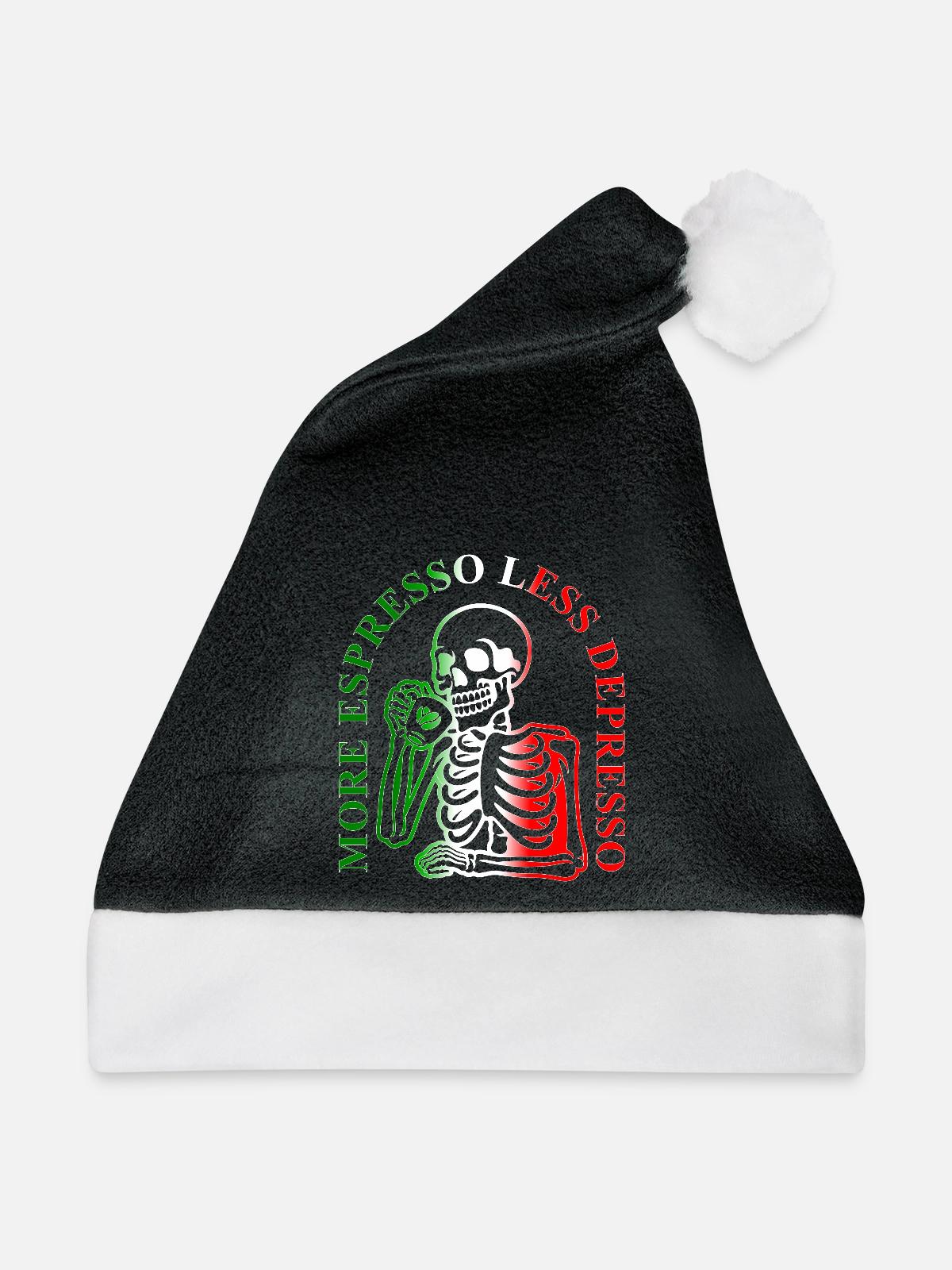 Espresso - Weihnachtsmütze - Schwarz/Weiß - Vorne