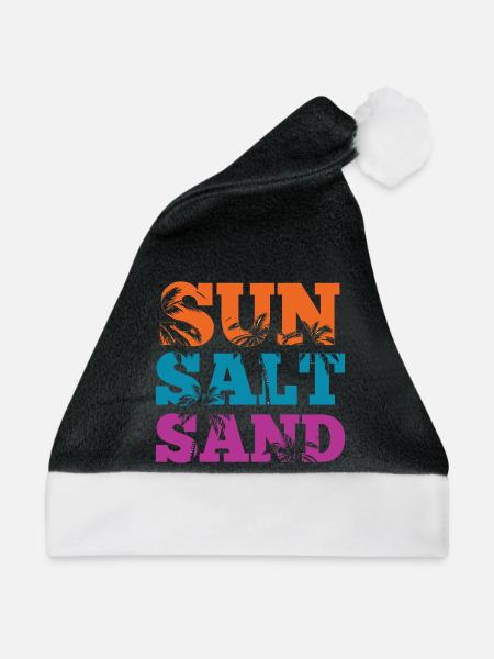 Sommer – Sonnensalz-Sand - Weihnachtsmütze - Schwarz/Weiß