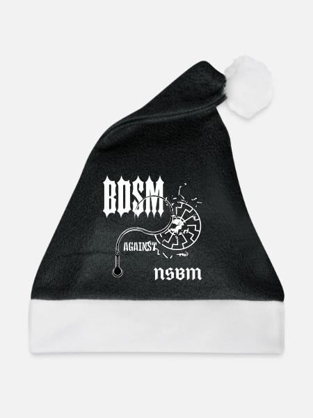 BDSM Gothic Kontrast - Weihnachtsmütze - Schwarz/Weiß - Vorne