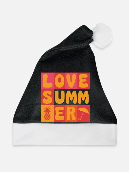 Ich liebe den Sommer - Weihnachtsmütze - Schwarz/Weiß