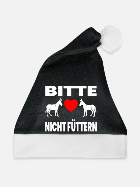 Esel - Weihnachtsmütze - Schwarz/Weiß