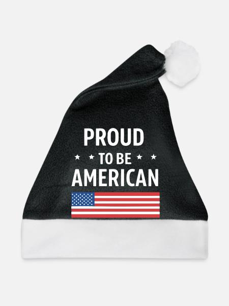 American Pride mit US-Flagge - Weihnachtsmütze - Schwarz/Weiß
