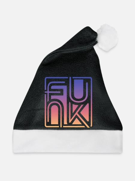 Funk Musik - Weihnachtsmütze - Schwarz/Weiß