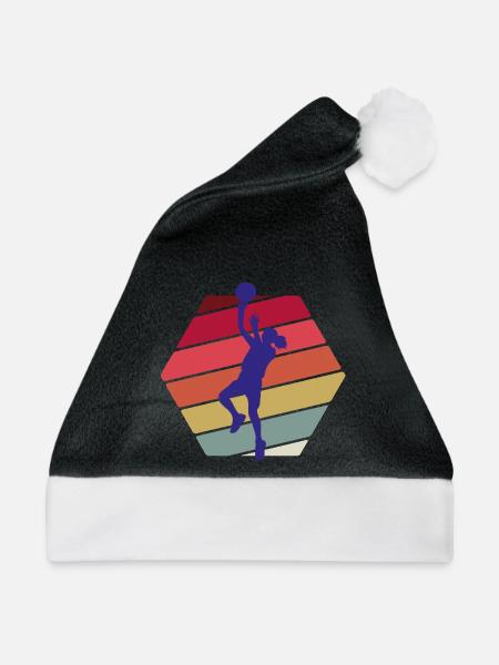 Basketball Spielerin - Weihnachtsmütze - Schwarz/Weiß