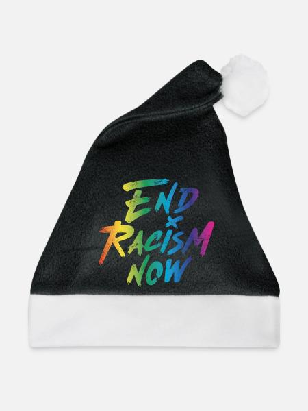 End Racism Now - Weihnachtsmütze - Schwarz/Weiß