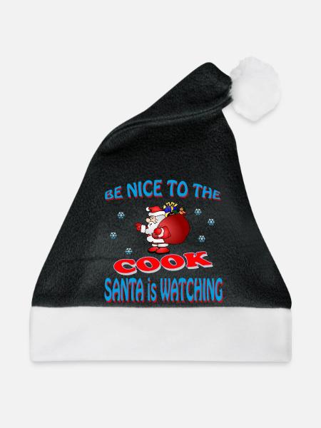 SANTA COOK - Weihnachtsmütze - Schwarz/Weiß