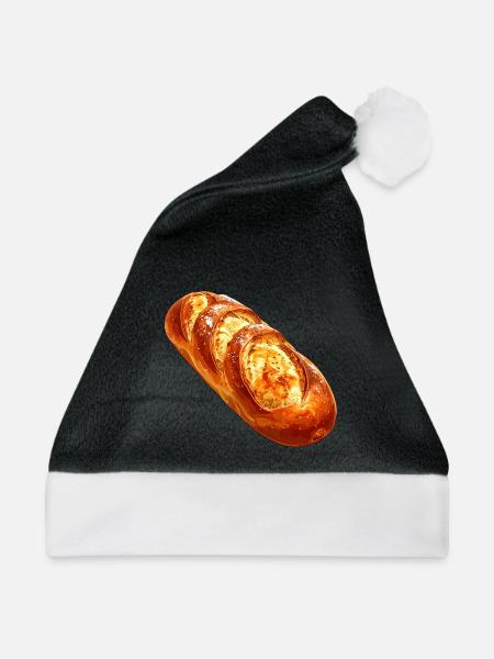 Brot oder Baguette - Weihnachtsmütze - Schwarz/Weiß