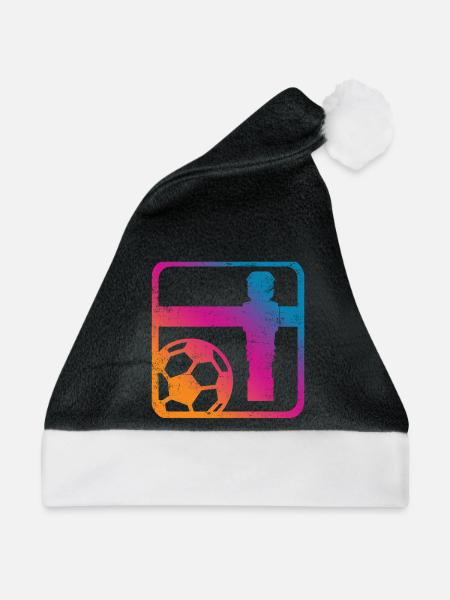 Tischfußball - Weihnachtsmütze - Schwarz/Weiß