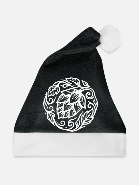 Hopfen Symbol Brauerei - Weihnachtsmütze - Schwarz/Weiß