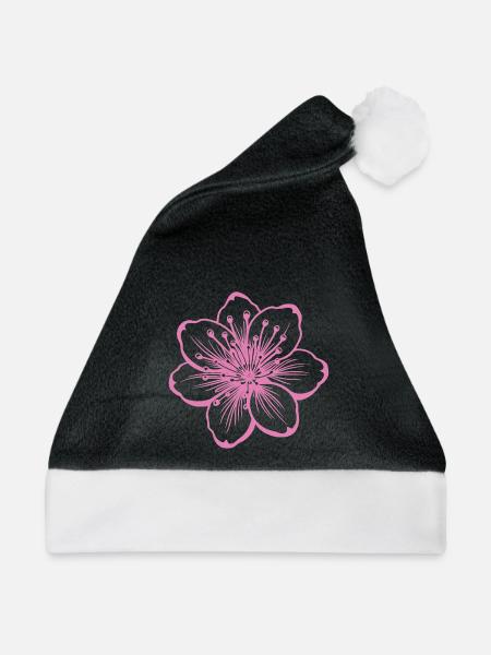 Kirschblüte - Weihnachtsmütze - Schwarz/Weiß