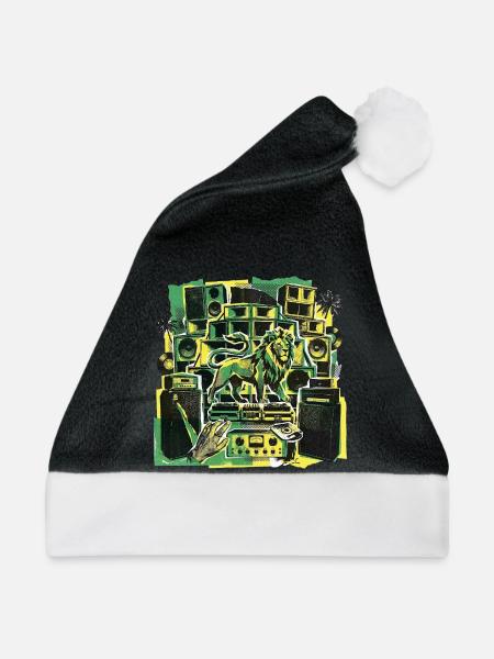 Roots Dub Reggae Soundsystem - Weihnachtsmütze - Schwarz/Weiß