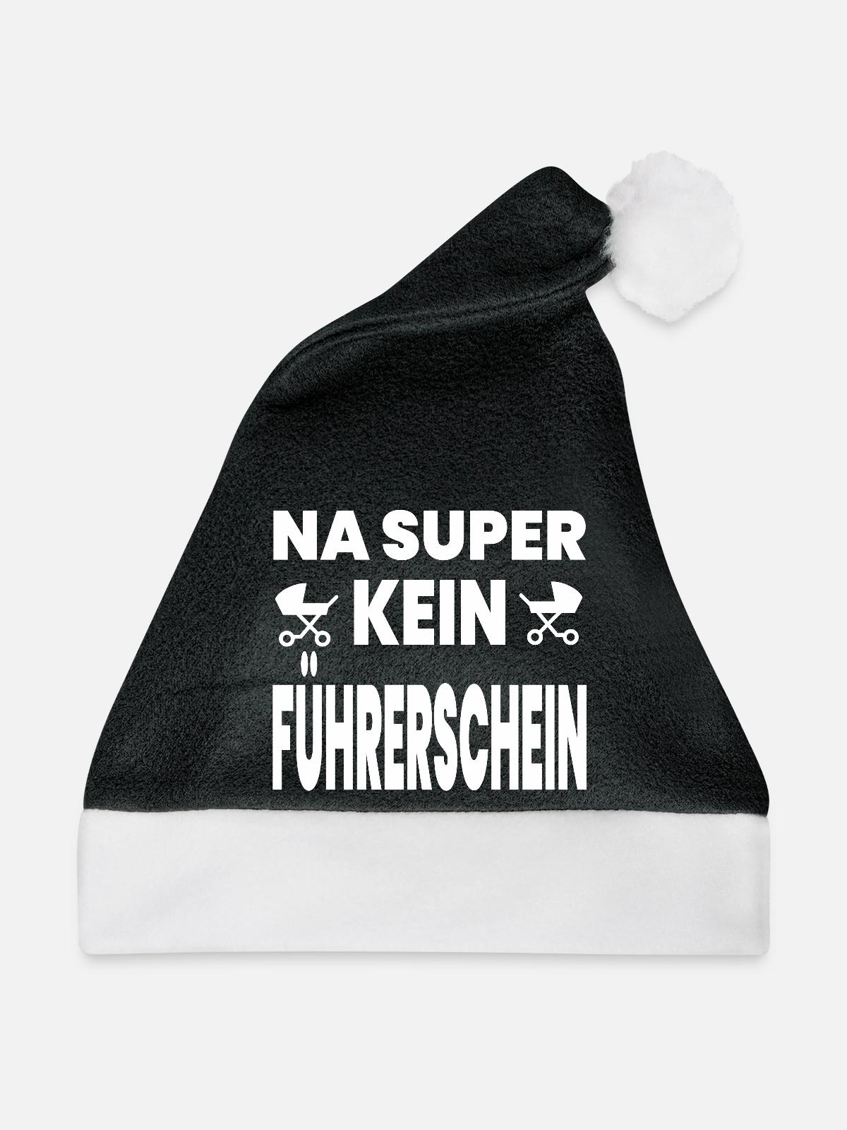 Führerschein - Weihnachtsmütze - Schwarz/Weiß - Vorne