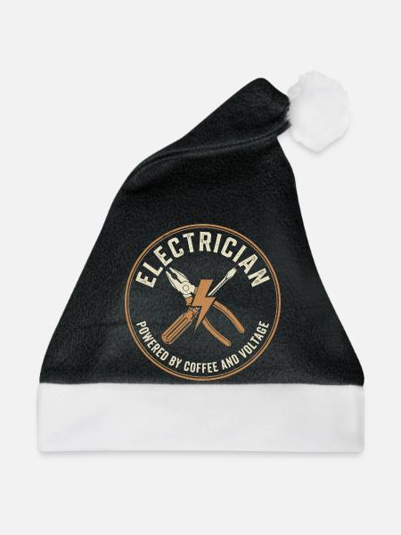 Elektriker Kaffee Spannung - Weihnachtsmütze - Schwarz/Weiß