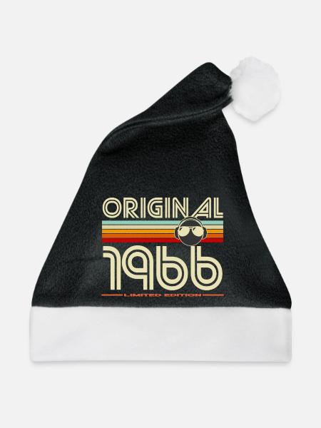 Originales Retro-Modell von 1966 - Weihnachtsmütze - Schwarz/Weiß
