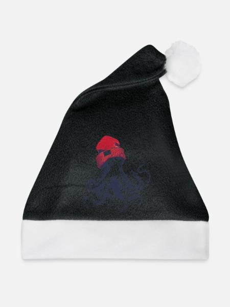 Pillepalle Oktopus - Weihnachtsmütze - Schwarz/Weiß
