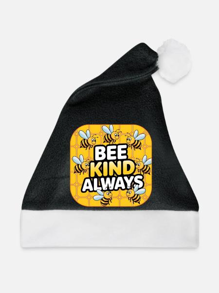 Bee Kind Always - Weihnachtsmütze - Schwarz/Weiß