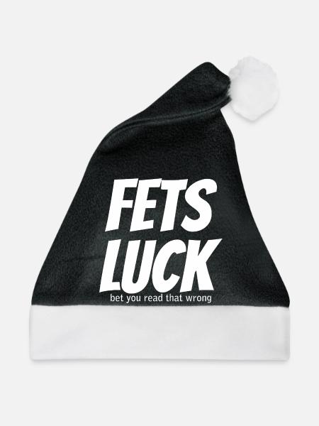 Fets Luck Meme - Weihnachtsmütze - Schwarz/Weiß - Vorne